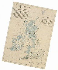 Aan het einde van de negentiende eeuw werden rapporten van weerstations in heel Groot-Brittanië gebruikt voor het samenstellen van weerkaarten.