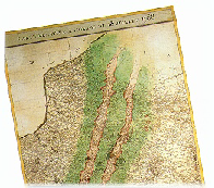 Deze oude kaart toont het traject van een storm die in 1788 over het Noorden van Frankrijk raasde.